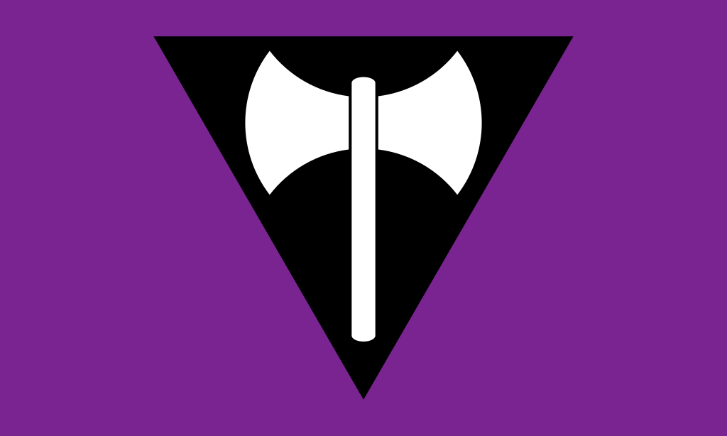 lesbian labrys pride flag